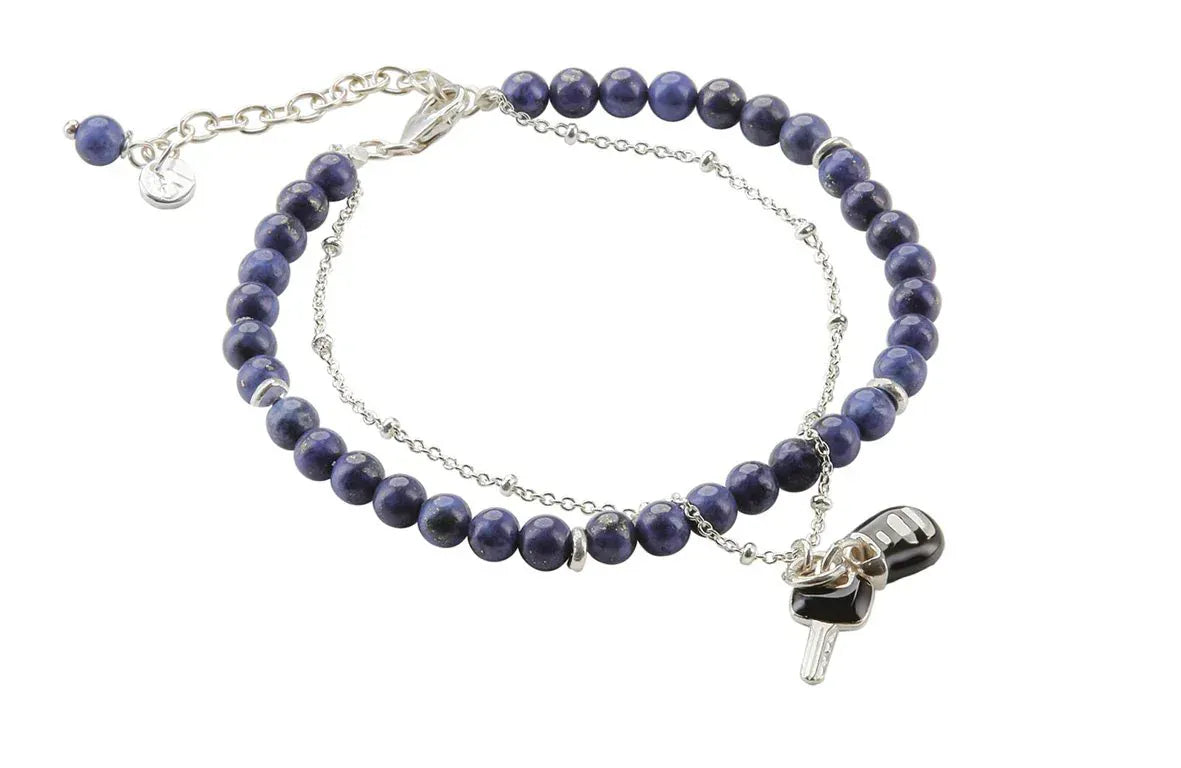Annabella Moore Bracelets Handcrafted Lapis and Sterling Silver Bracelet
