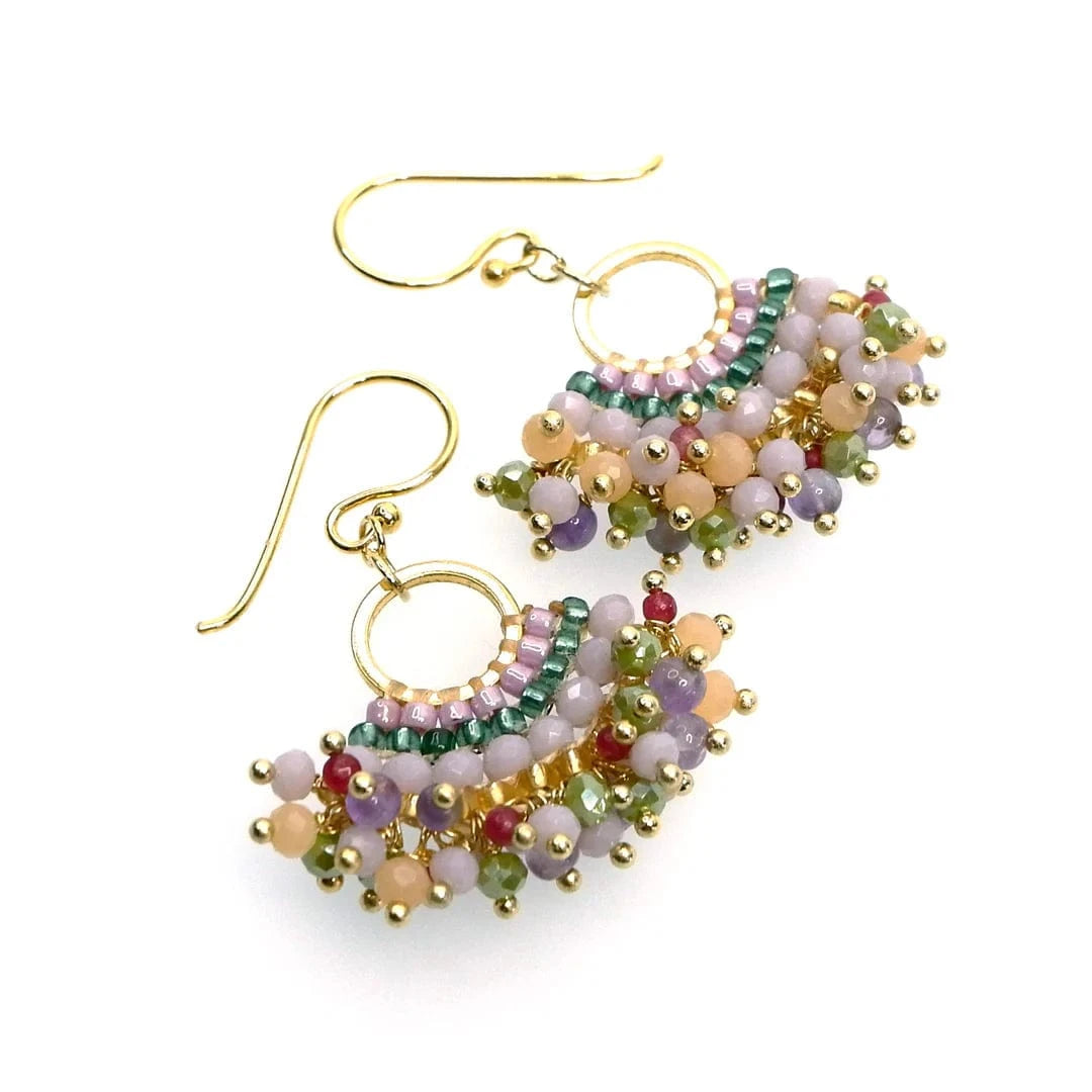 Annabella Moore Earrings Handcrafted Amethyst and Carnelian Gemstone and Crystal Earrings (Copy)