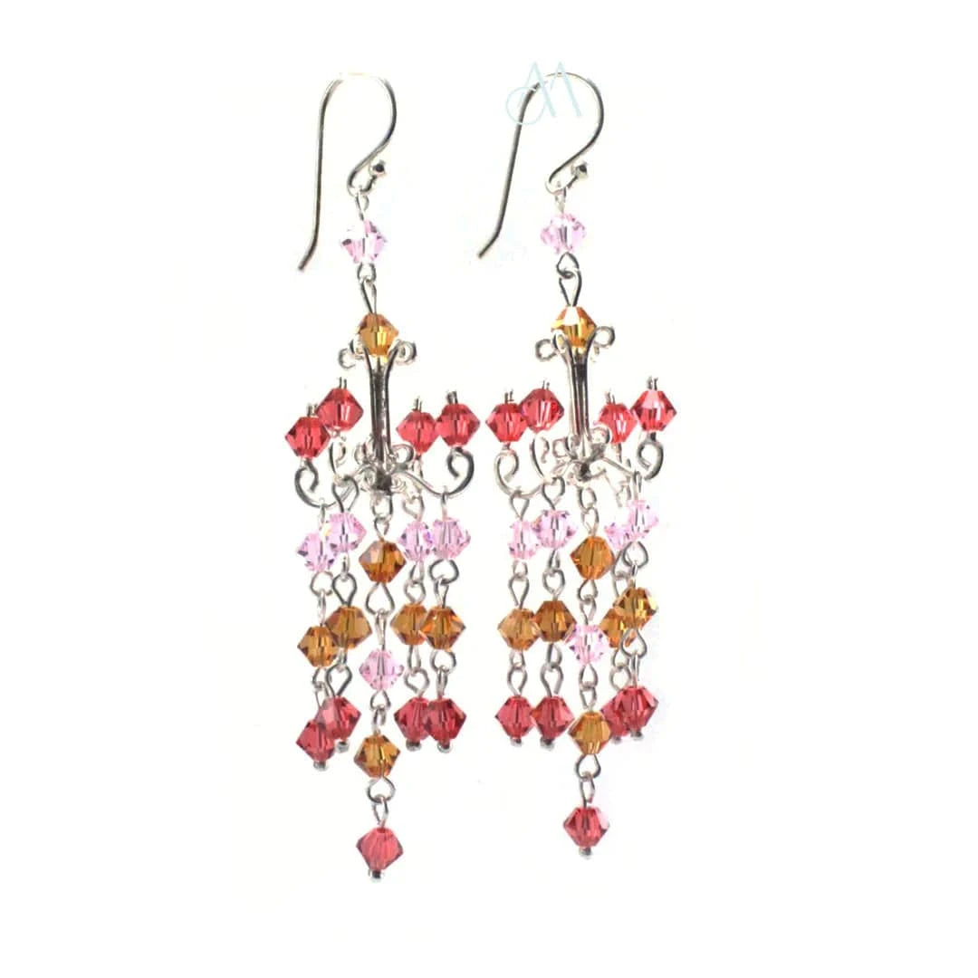 Annabella Moore Earrings Taste of Heaven Pink Chandelier Earrings
