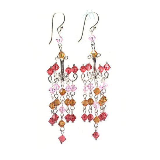 Annabella Moore Earrings Taste of Heaven Pink Chandelier Earrings