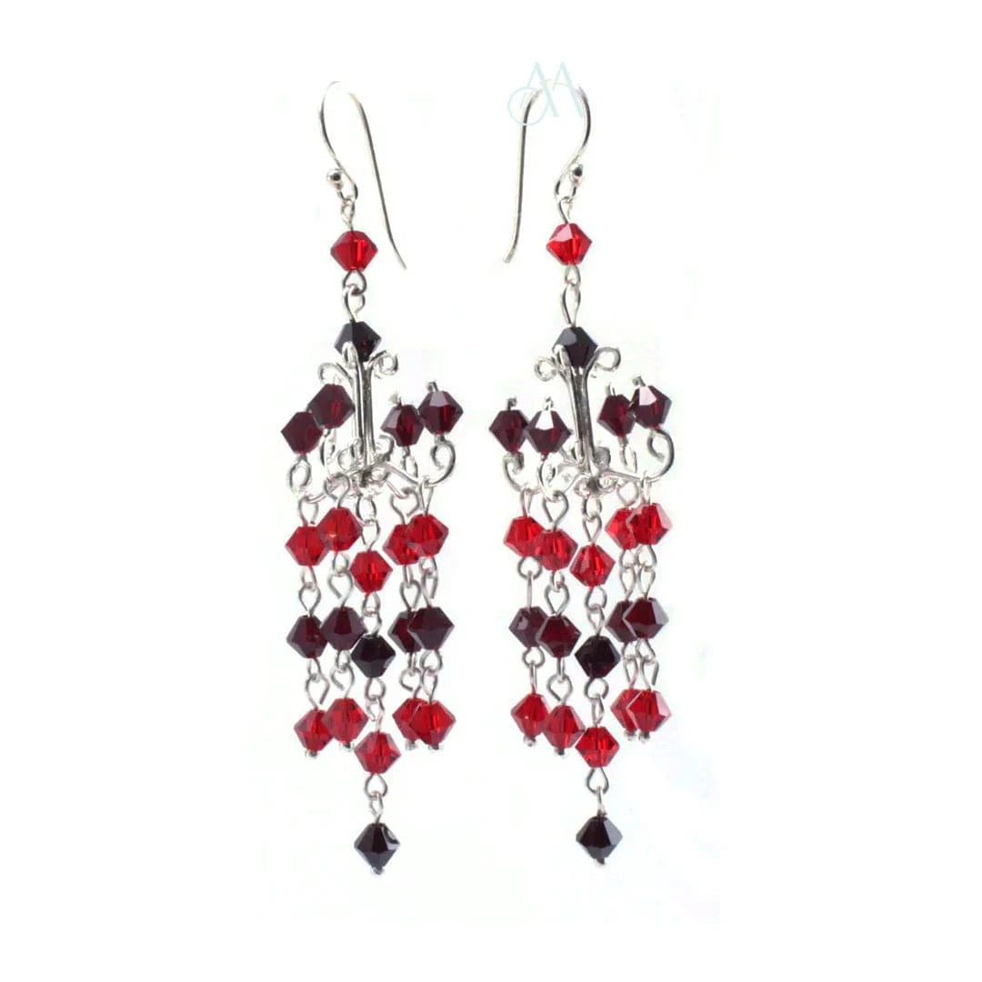 Annabella Moore Earrings Taste of Heaven Red Chandelier Earrings