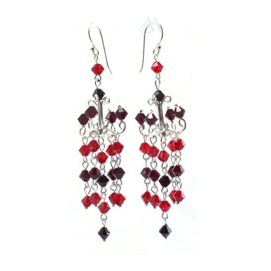 Annabella Moore Earrings Taste of Heaven Red Chandelier Earrings