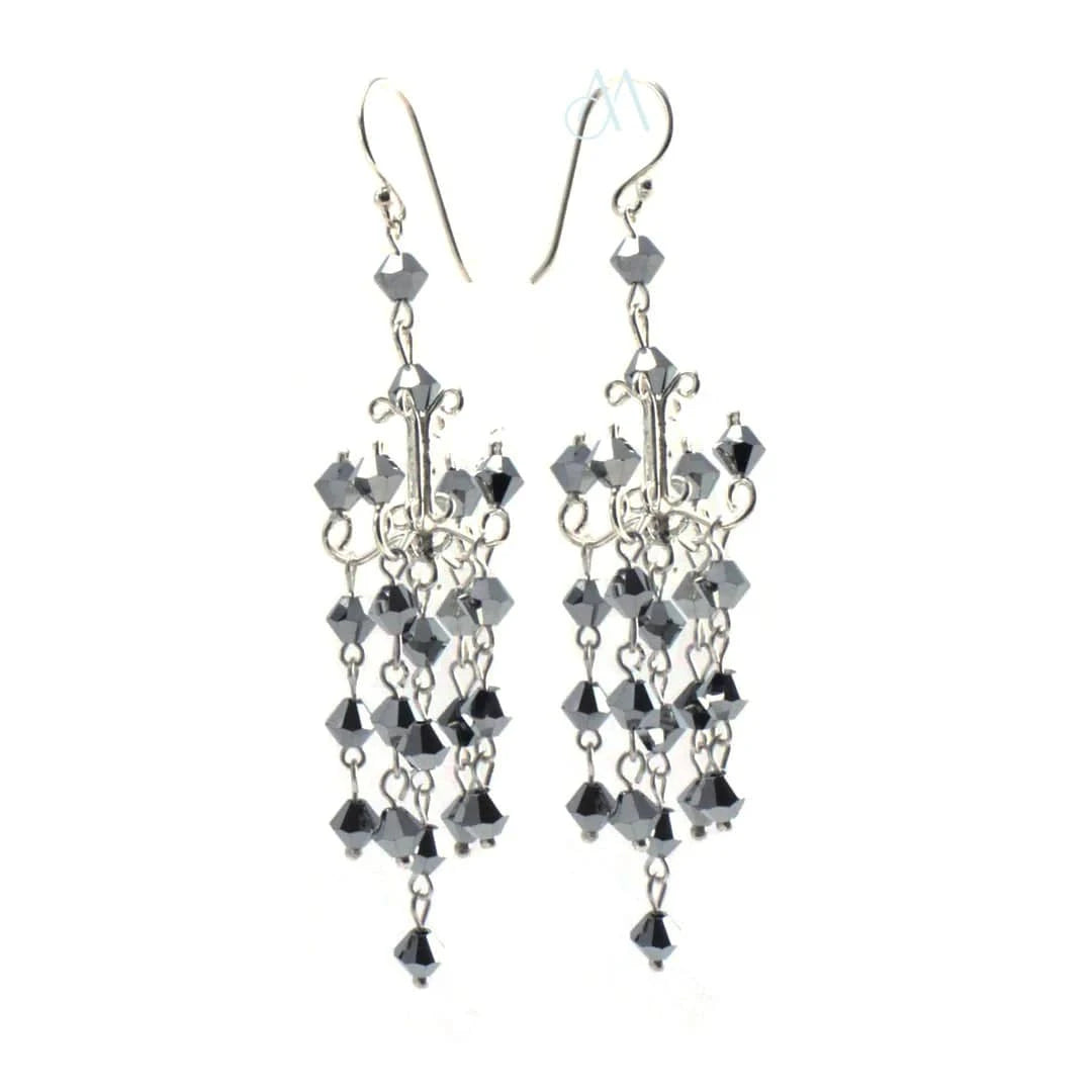 Annabella Moore Earrings Taste of Heaven Silver Chandelier Earrings