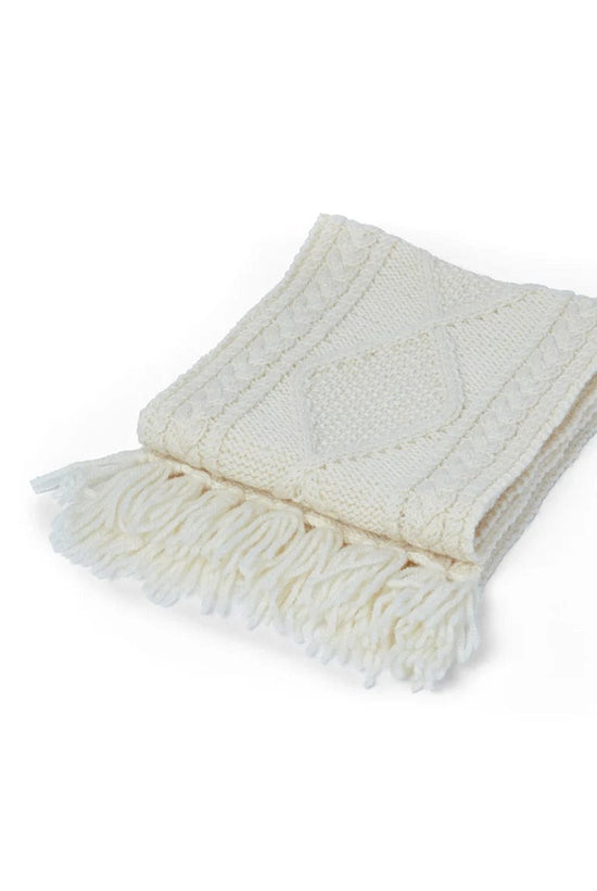 Aran Woollen Mills Scarves Winter White Aran Scarf