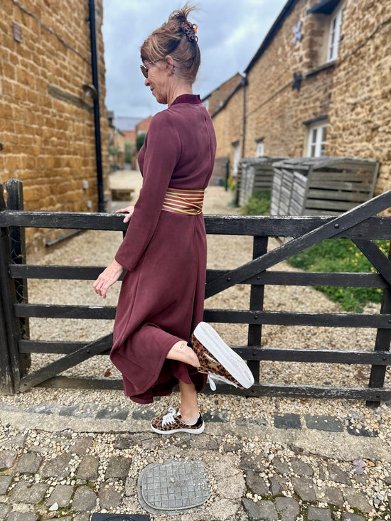 ARGGIDO Dresses The Harmony Dress in Bordeaux