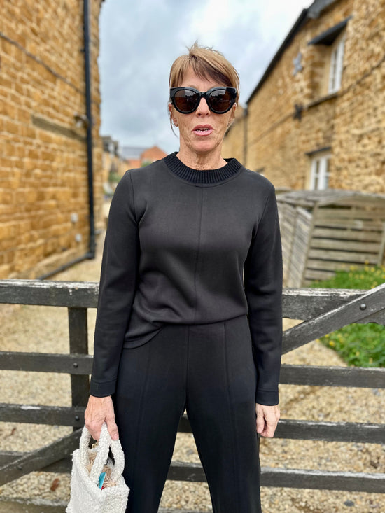 ARGGIDO Riviera Collar Top in Black