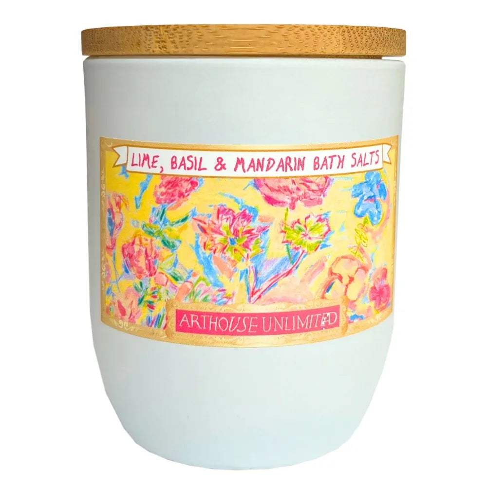ARTHOUSE UNLIMITED Bath & Body Flowers Lime, Basil and Mandarin Dead Sea Salts