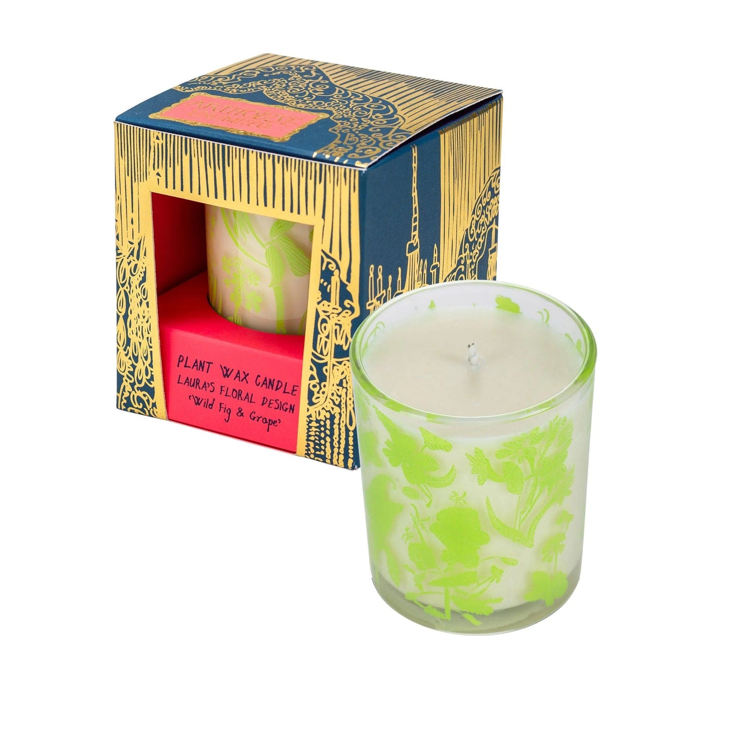 ARTHOUSE UNLIMITED Candles & Candlesticks Laura's Floral, Plant Wax Candle (Wild Fig & Grape)