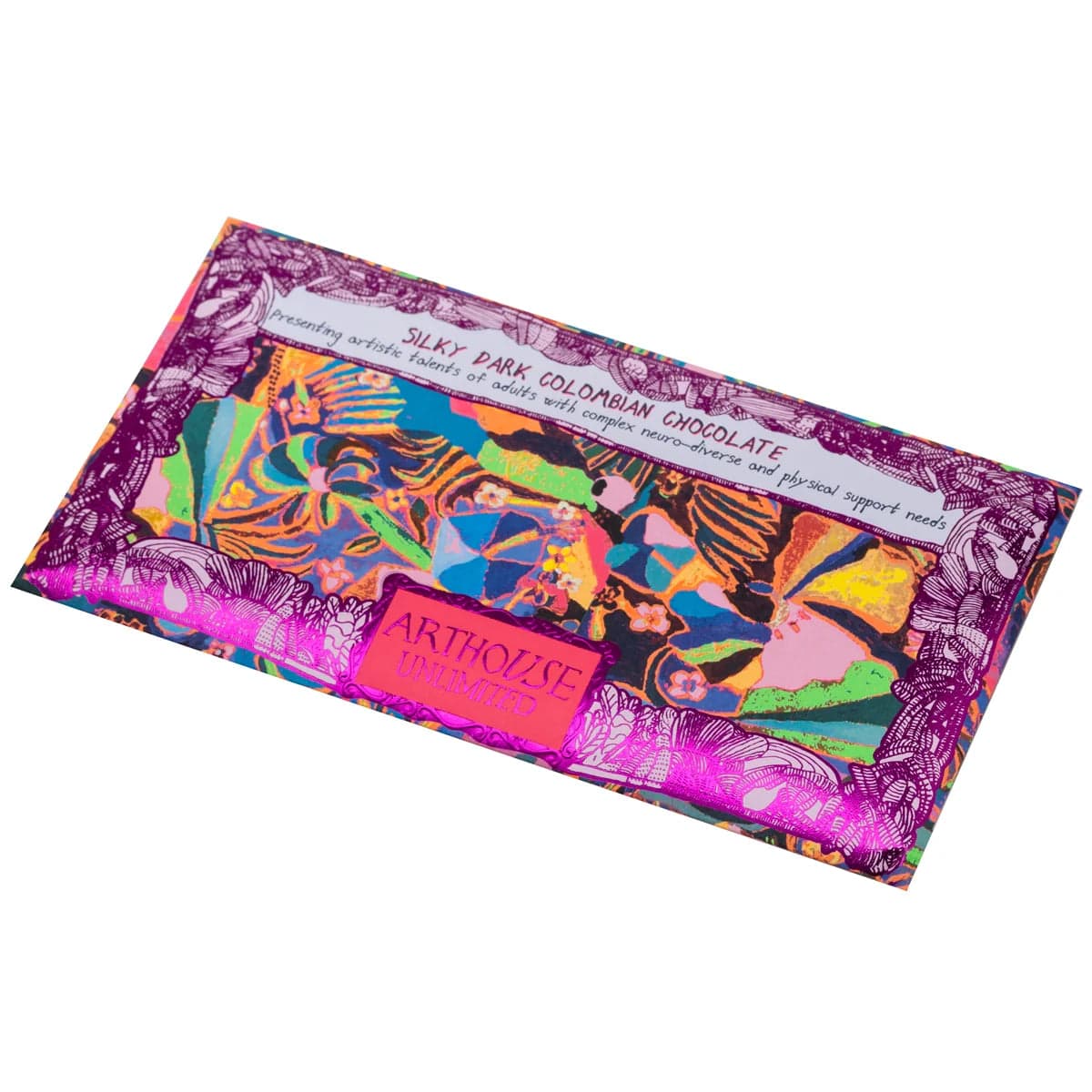 ARTHOUSE UNLIMITED Chocolate Bars Psychedelia, Silky Dark Colombian Chocolate Bar