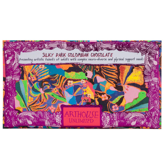 ARTHOUSE UNLIMITED Chocolate Bars Psychedelia, Silky Dark Colombian Chocolate Bar