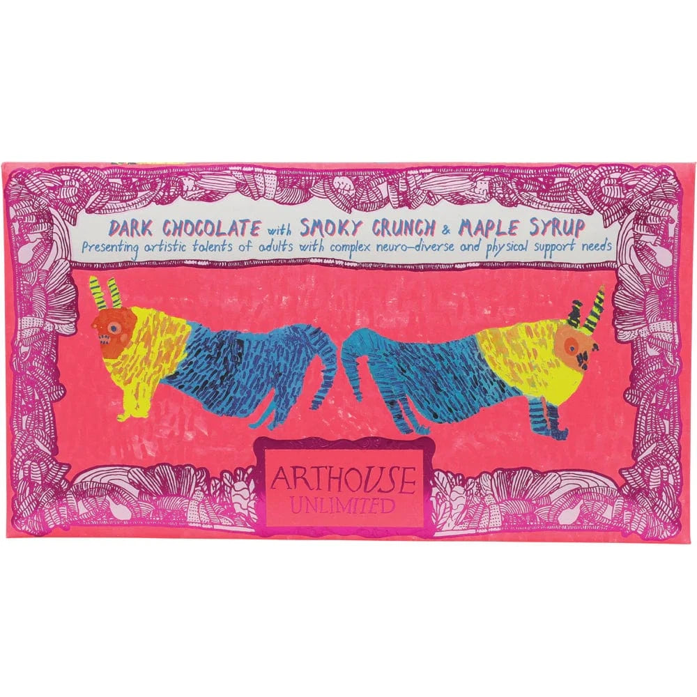 ARTHOUSE UNLIMITED Chocolate Before & After the Dentist, Dark Chocolate Bar with Smoky Crunch & Maple Syrup