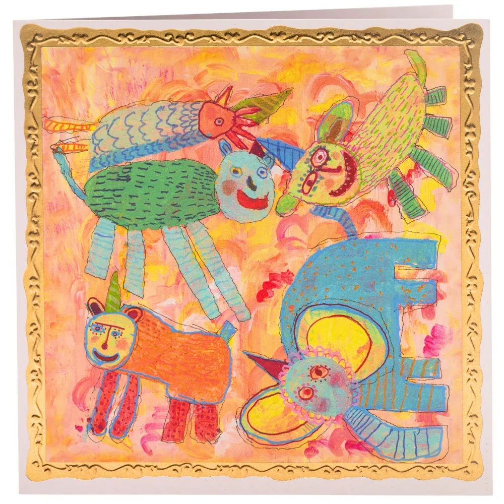 ARTHOUSE UNLIMITED Greetings Cards Party Animals Card