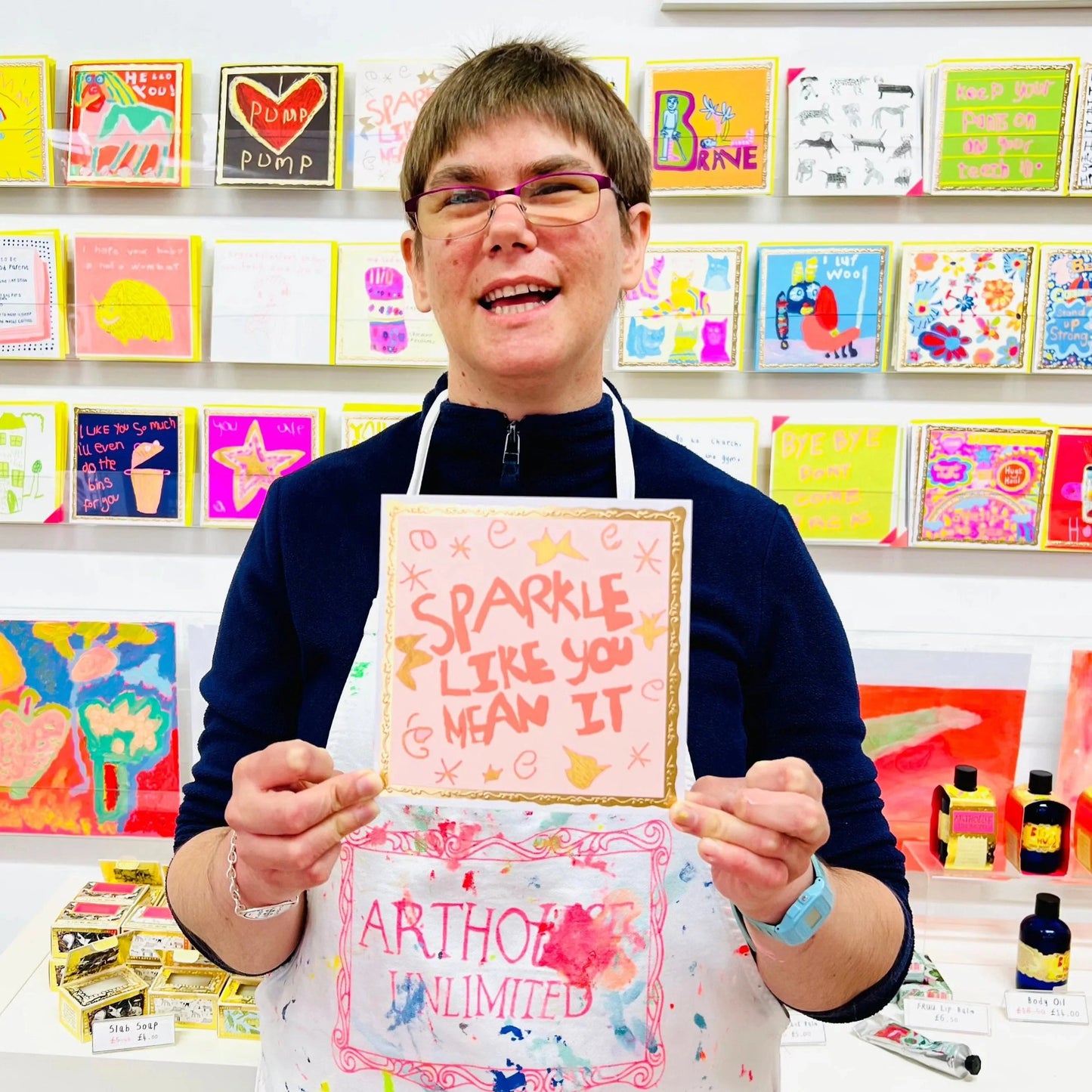 ARTHOUSE UNLIMITED Greetings Cards Sparkle Like You Mean It, Greetings Card