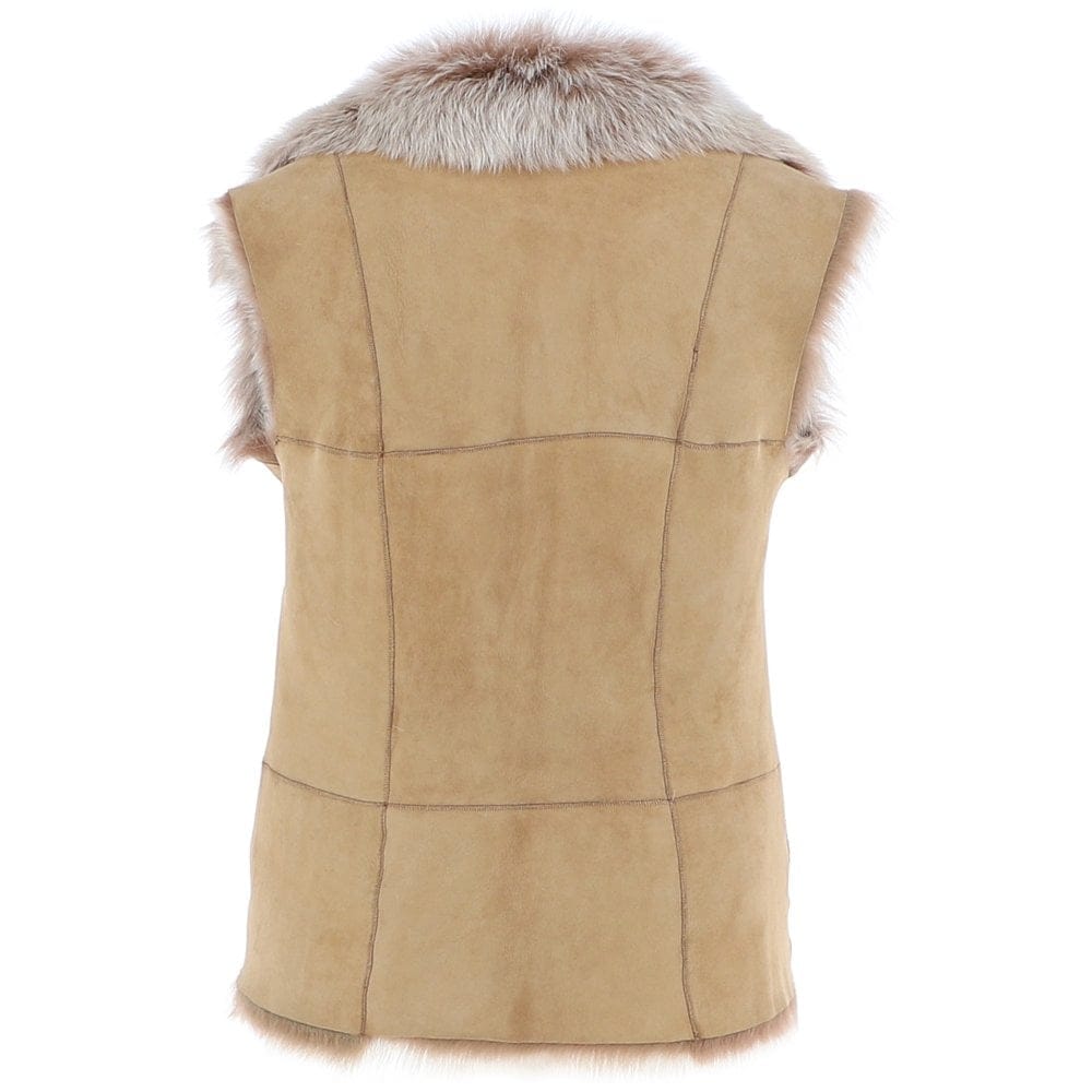 Ashwood Leather Coats Reversible Toscana Suede Leather Gilet Camel