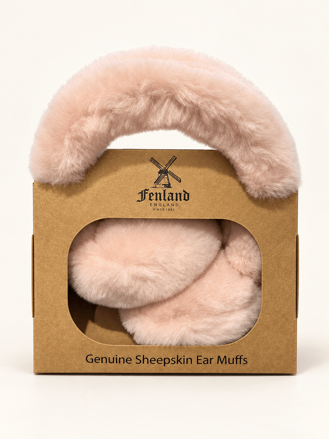 Ashwood Leather Ear Muffs Genuine Sheepskin Earmuffs in Blush Pink
