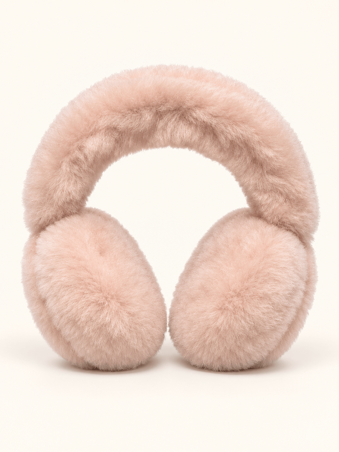 Ashwood Leather Ear Muffs Genuine Sheepskin Earmuffs in Blush Pink