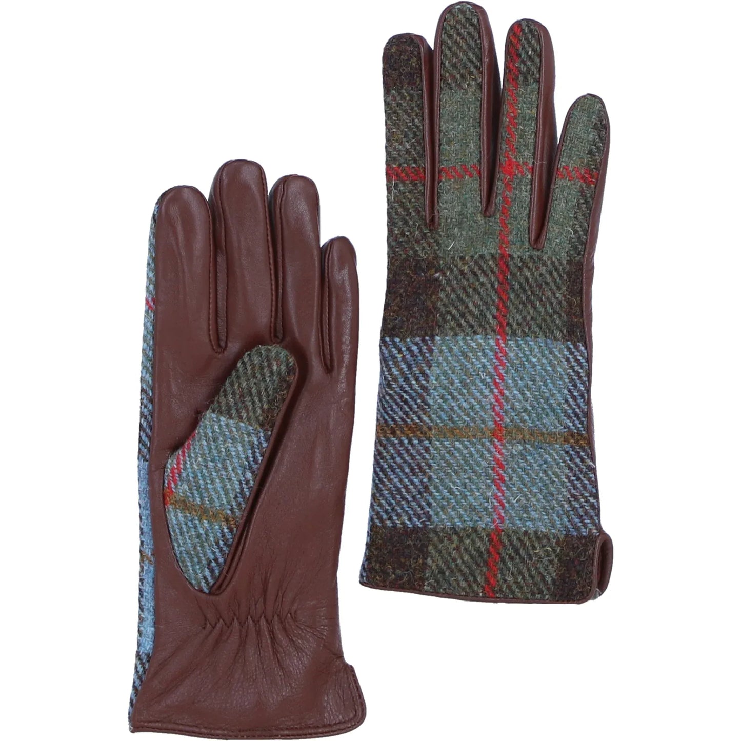 Ashwood Leather Hats & Gloves Leather and Harris Tweed Gloves in Tan and MacLeod
