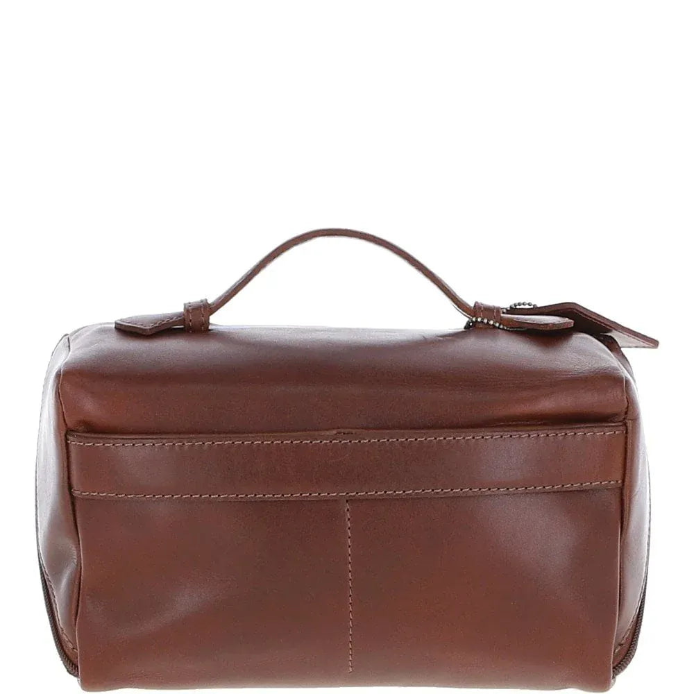 Ashwood Leather Toiletry & Cosmetic Bags Leather Washbag Chestnut: K-49