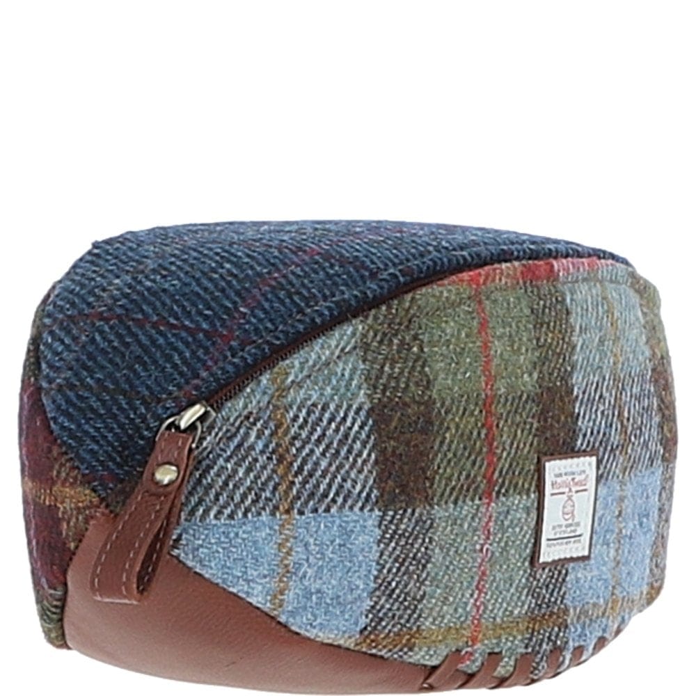Ashwood Leather Wash Bag Ashwood Leather x Harris Tweed Rugby Washbag Tan/Mix