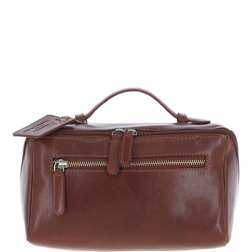 Ashwood Leather Wash Bag Leather Wash Bag in Chestnut
