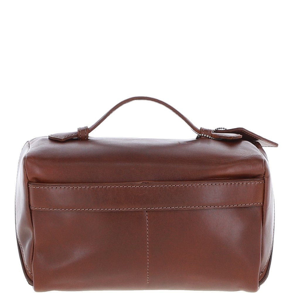 Ashwood Leather Wash Bag Leather Wash Bag in Chestnut