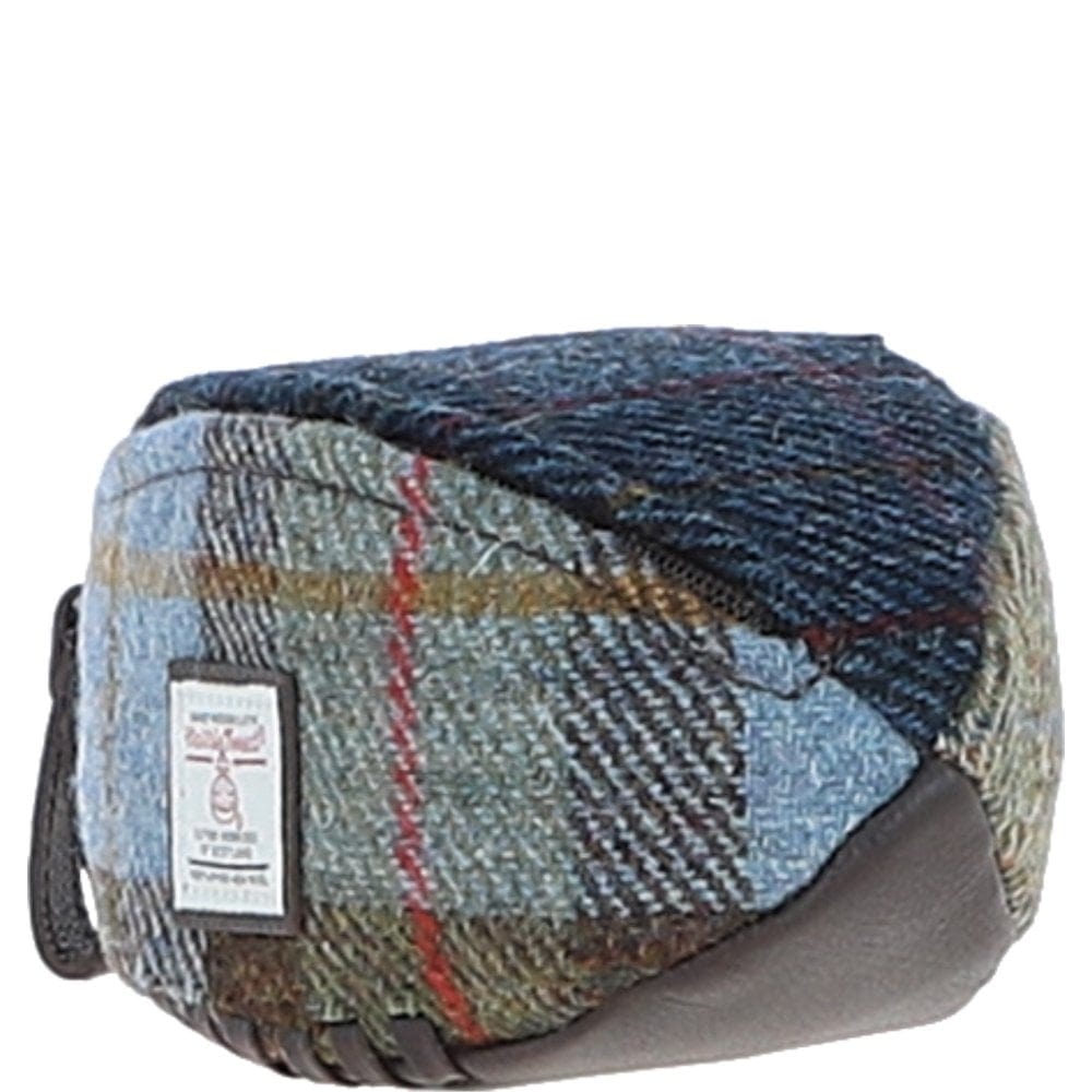 Ashwood Leather Wash Bag Mini Ashwood Leather x Harris Tweed Rugby Washbag Brown/Mix