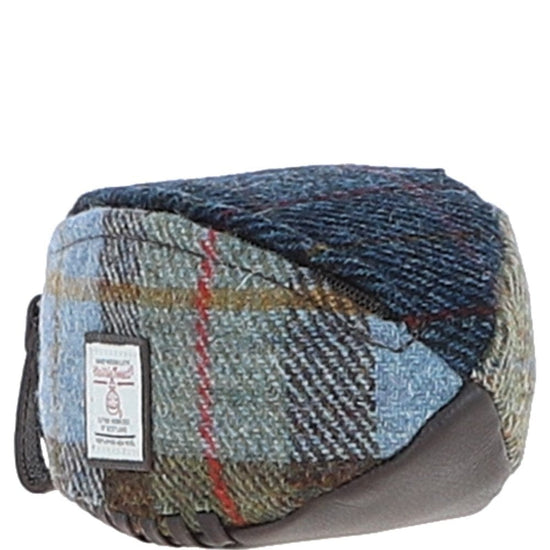 Ashwood Leather Wash Bag Mini Ashwood Leather x Harris Tweed Rugby Washbag Brown/Mix