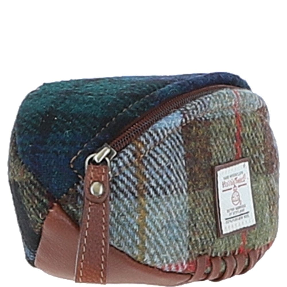 Ashwood Leather Wash Bag Mini Ashwood Leather x Harris Tweed Rugby Washbag Tan/Mix