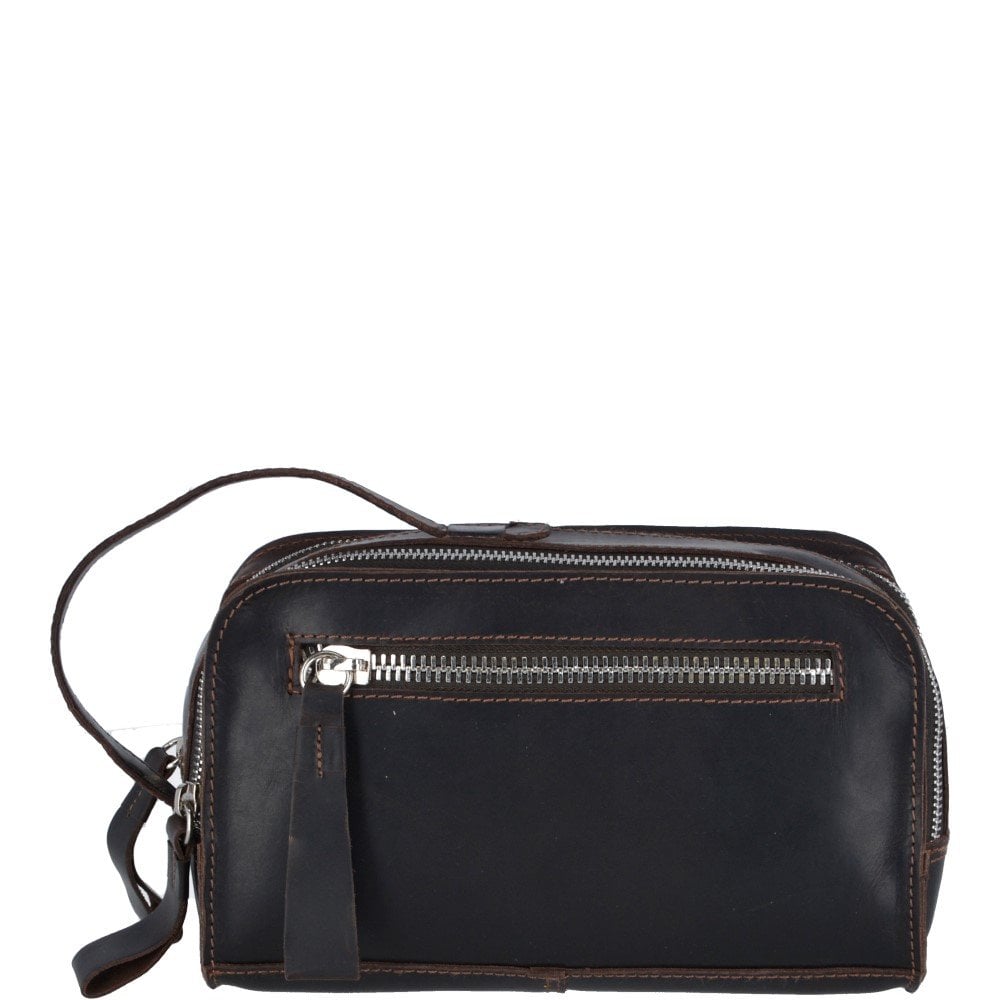 Ashwood Leather Wash Bag Oily Hunter Leather Wash Bag Brown