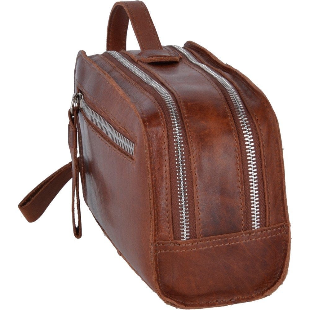 Ashwood Leather Wash Bag Oily Hunter Leather Wash Bag Tan