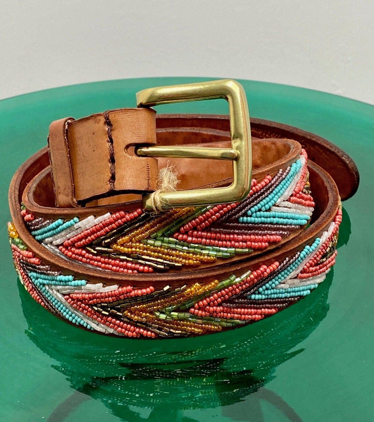 ASPIGA Belts Arrow Belt in Brass/Salmon/Sea