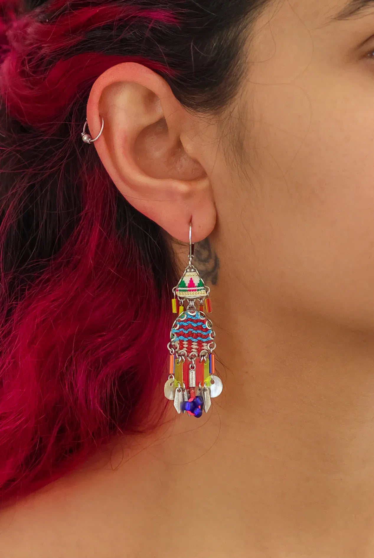 Ayala Bar Earrings African Dance Earrings Spectrum - S2437