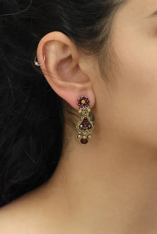 Ayala Bar earrings Noble Wine, Claret Earrings C2277