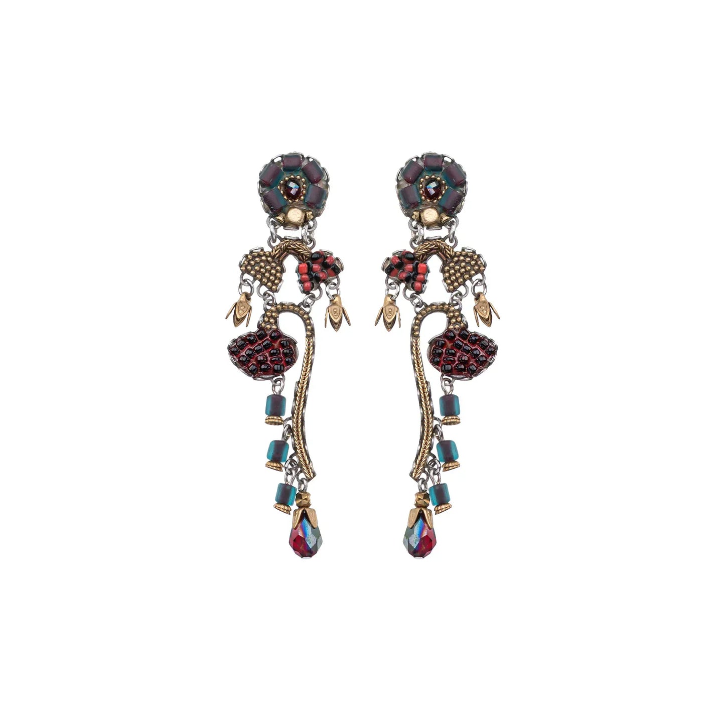 Ayala Bar Earrings Noble Wine, Merlot Earrings C2274