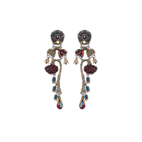 Ayala Bar Earrings Noble Wine, Merlot Earrings C2274