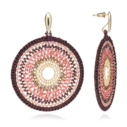 AZUNI LONDON Jewellery Nova Crochet Mandala Earrings - Dusk