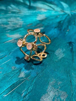 Thalia Small Gold Sculptural Ring in Moonstone