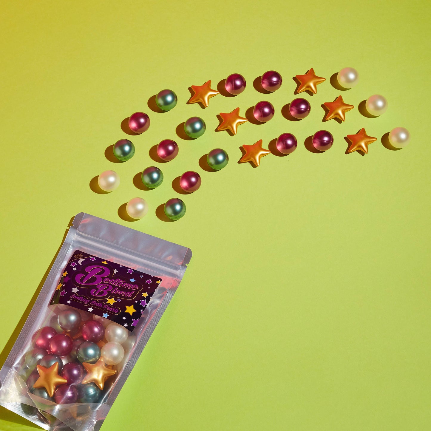 Bare Boutique Bedtime Blend - 30 Bath Pearls. Lavender, Coconut and Lotus.