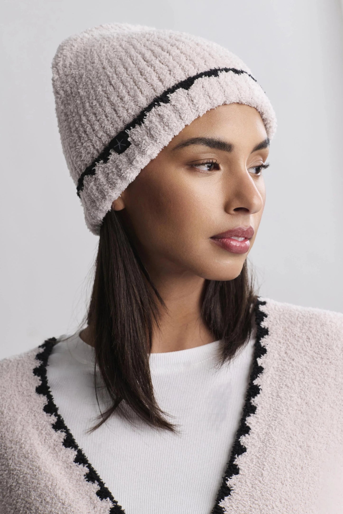 Barefoot Dreams Hats & Gloves ONE SIZE CozyChic® Ribbed Blanket Stitch Beanie