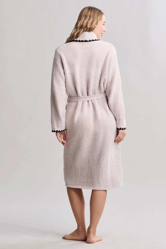 Barefoot Dreams Robe CozyChic® Blanket Stitch Robe in Stone
