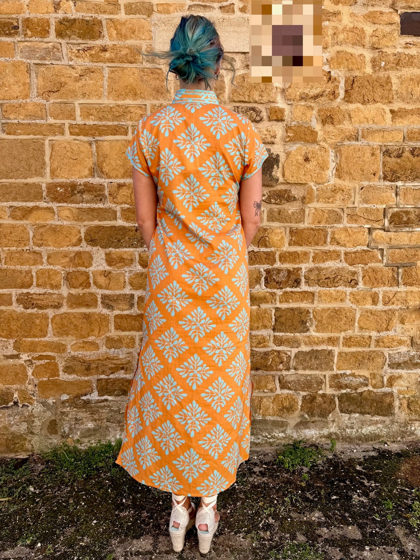bella tu Dresses Lana Dress Diamond Orange