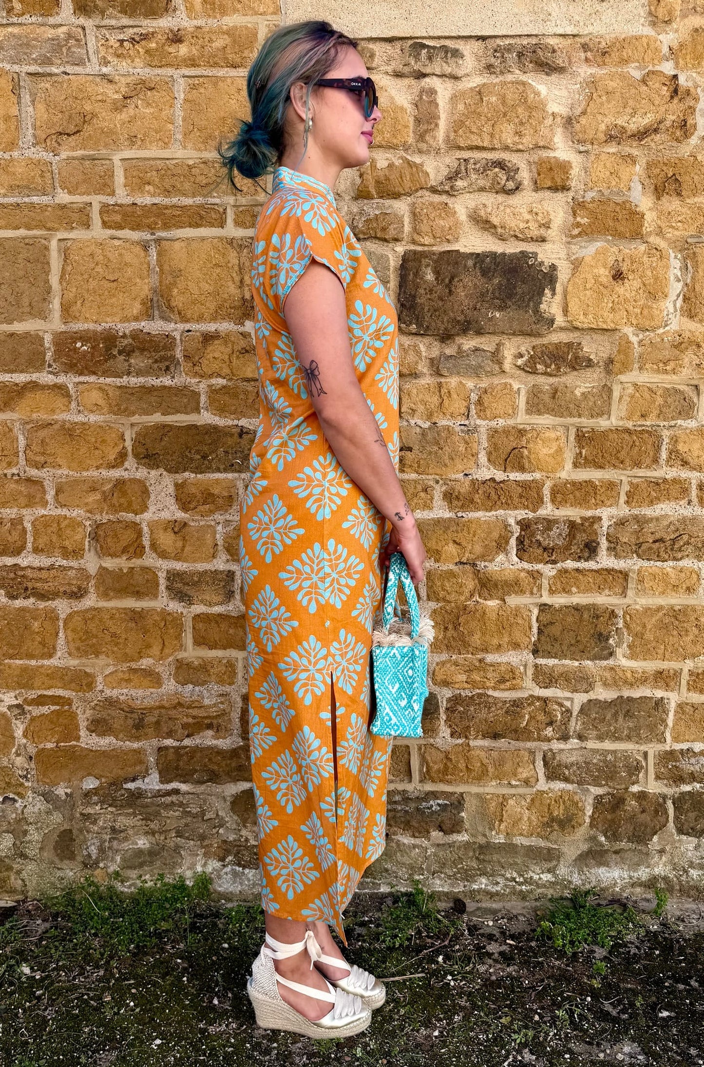 bella tu Dresses Lana Dress Diamond Orange