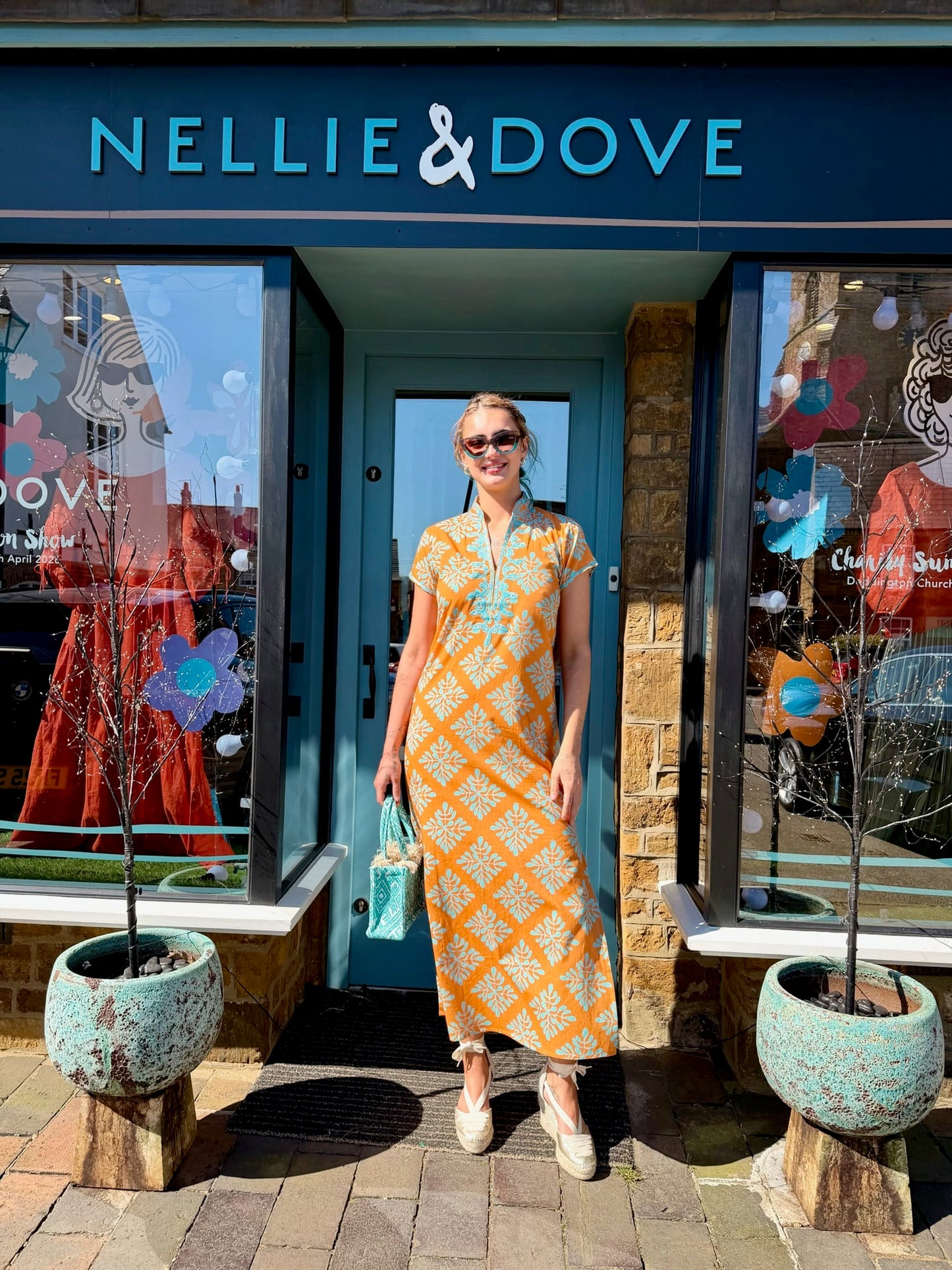 bella tu Dresses Lana Dress Diamond Orange
