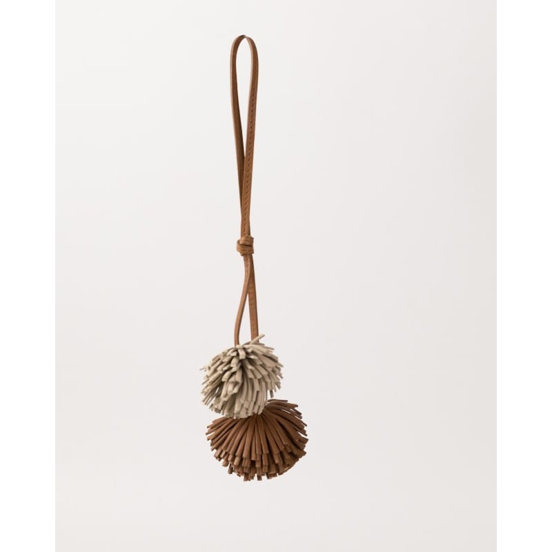 Biba Accessories Connecticut Multi-Pompon Leather Bag Charm