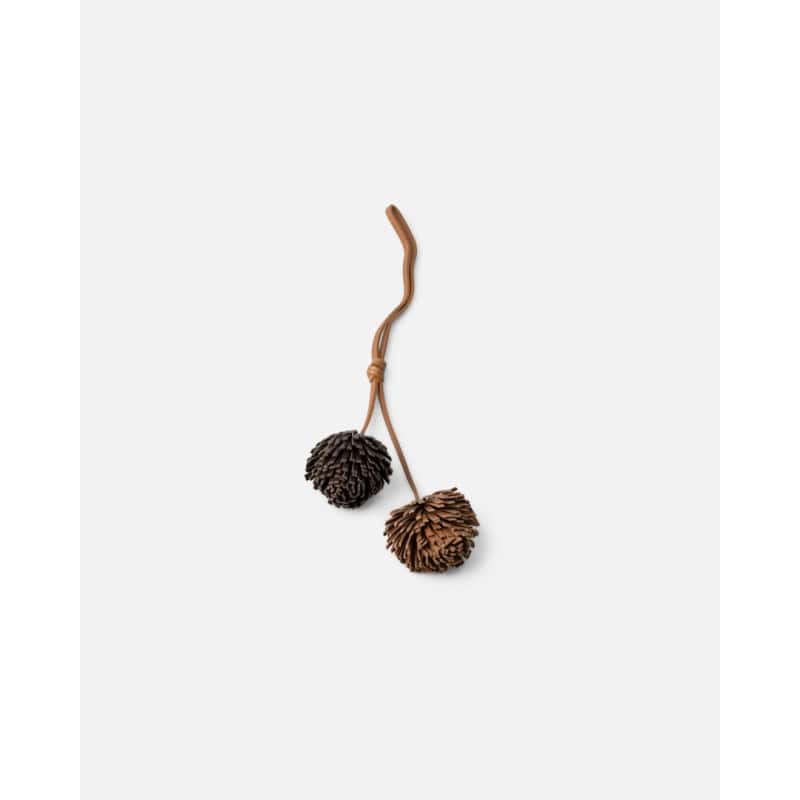 Biba Accessories Connecticut Multi-Pompon Leather Bag Charm
