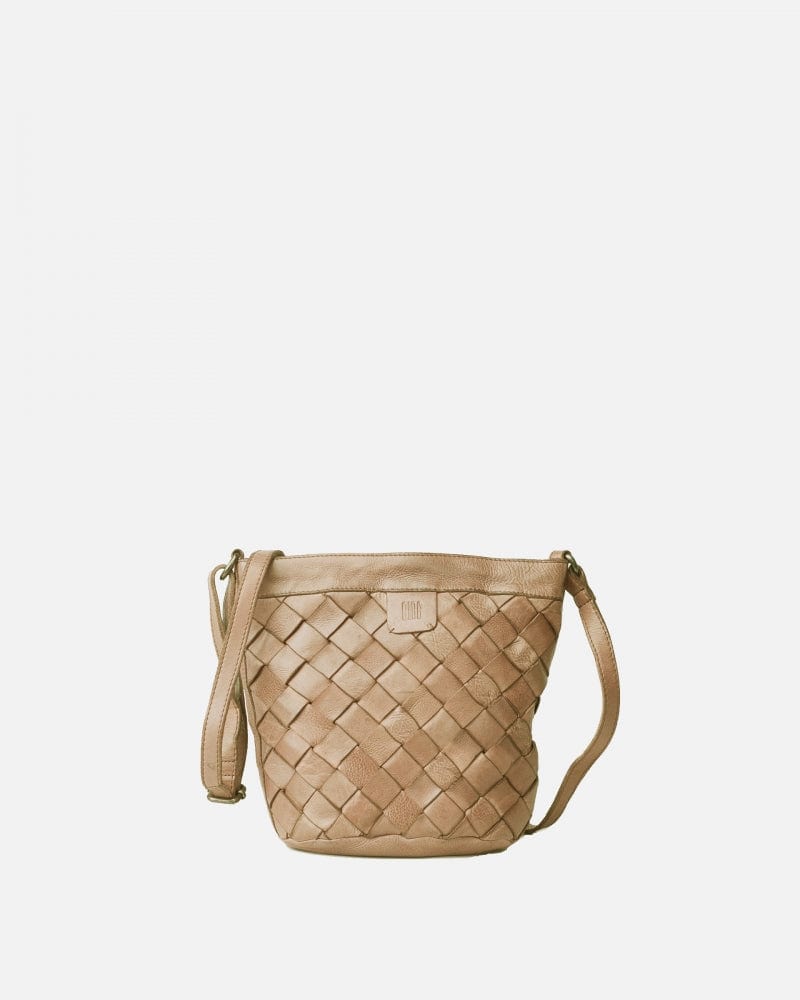 Biba Leather Cross Bag in Cream