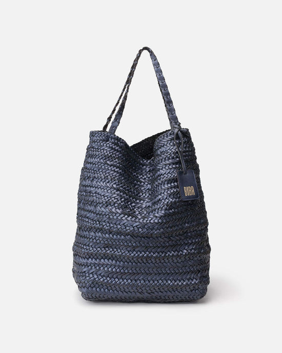 Biba Ruby Leather Shoulder Bag in Blue