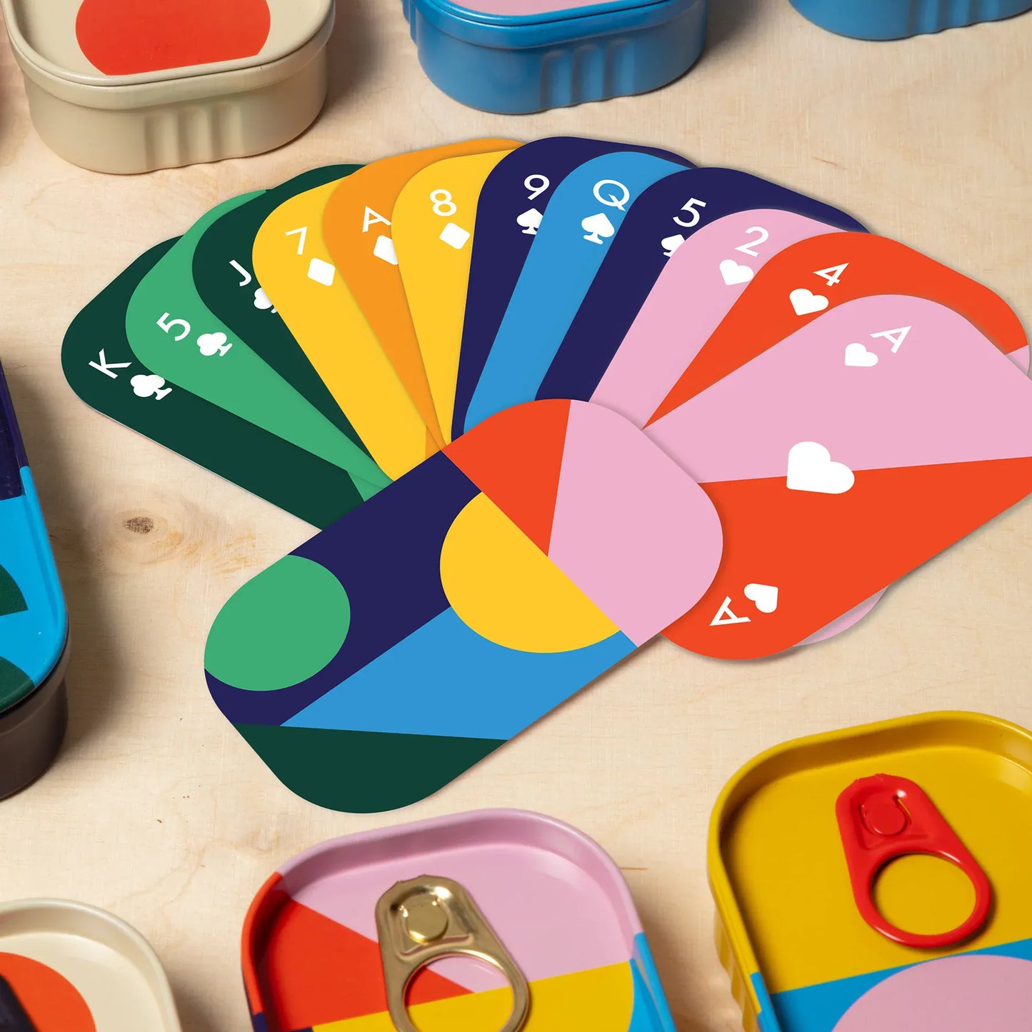 Block Design Playing Cards Travel Playing Cards