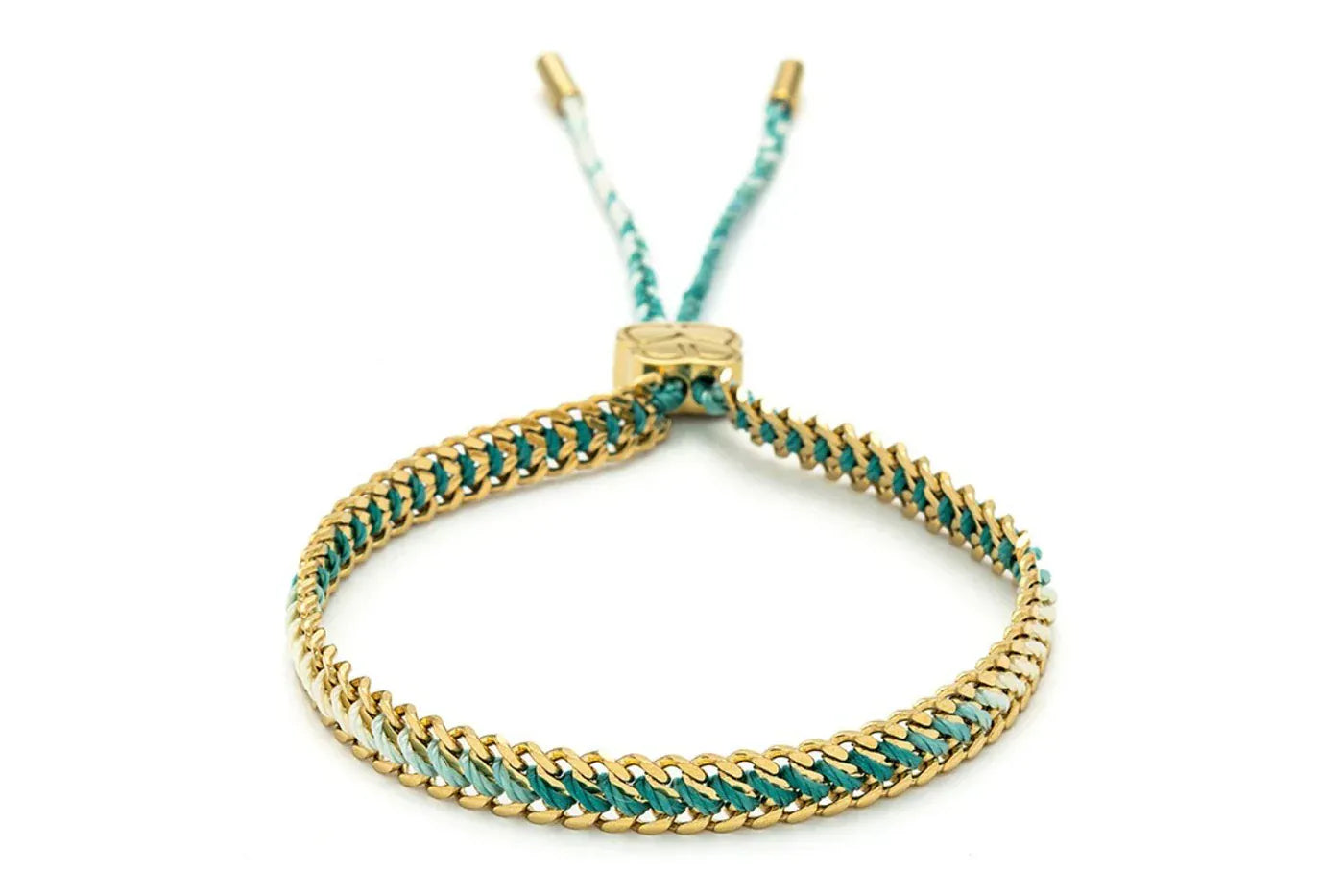 Boho Betty Bracelets Athena Turquoise Gold Braided Bracelet