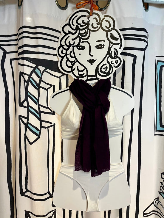 Botto Giuseppe Scarves Berry Plum Cashmere Scarf